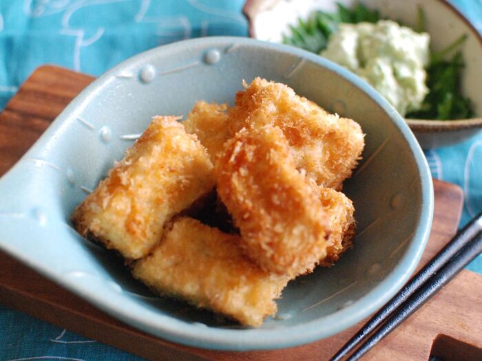 木綿豆腐のフライ♪アボカドディップ添え