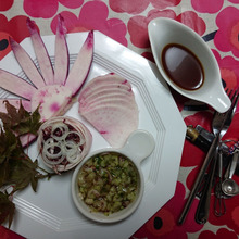 👦 👨 👲 赤カブ もものすけのsalad、柚子胡椒ドレで・・・👦 👩 👮