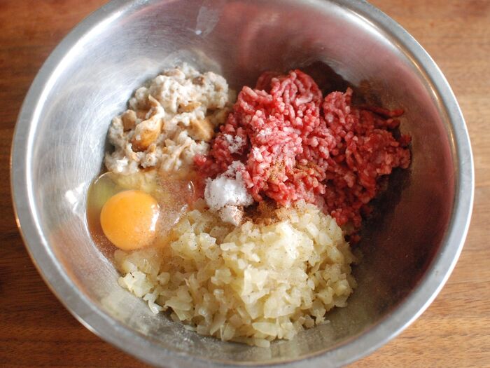 全部ボウルに入れるとこんな感じになります