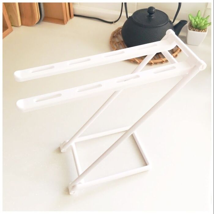 さっ!と出して、ぱぱっ!と仕舞える「ふきん掛け」が便利!