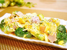 ブロッコリーとハムと卵のサラダ♪