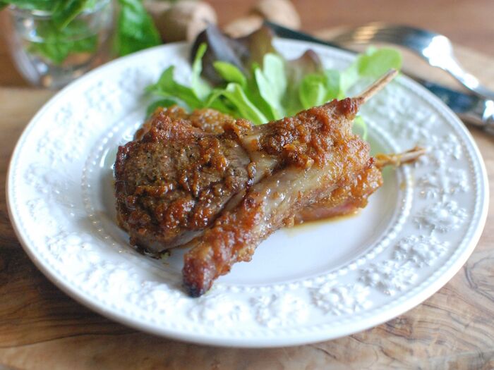 簡単♪ジューシー♪玉ねぎとにんにくすりおろしカレーだれのラム肉