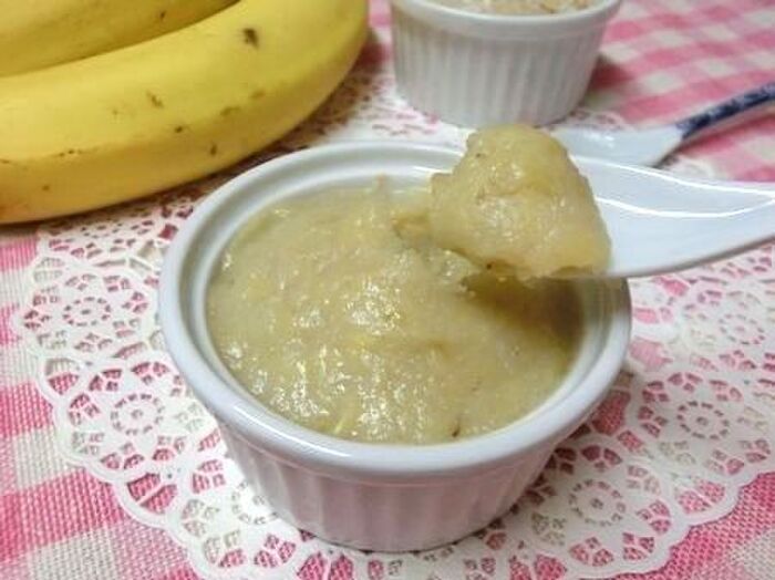 材料2つ☆ れんこんとバナナのババロア風