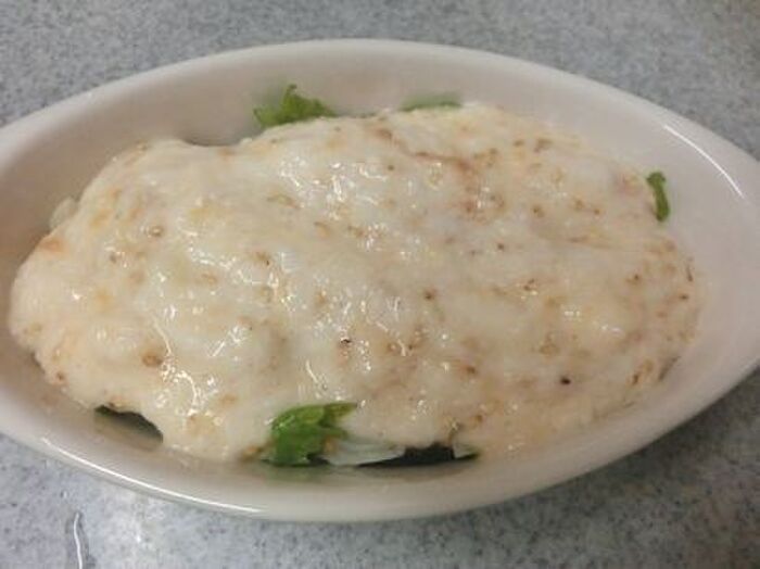 3.長芋ソースをかける