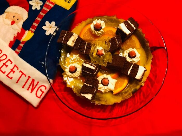 オーブン無し小鍋で作る!オレンジババロアチョコロール