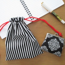 簡単!裏地付き巾着袋(コップ袋)の作り方【両ヒモ】