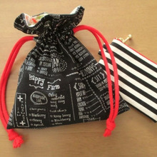 フリル大きめ!簡単かわいい!裏地付き巾着袋の作り方