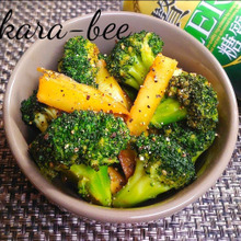 簡単おつまみ♪ブロッコリーの焼肉のたれバター炒め