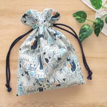 簡単!!面倒な端処理なし!!裏地付き巾着袋の作り方