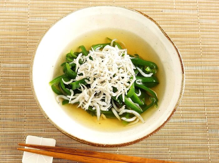 便利な野菜だし使用♪【ピーマンのおひたし】