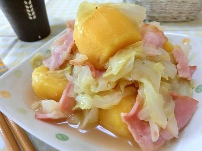 20分煮るだけ☆ とろとろキャベツとじゃがいもの蒸し煮