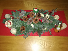 ダイソーの長いお皿とオアシスで、アドベントカレンダー