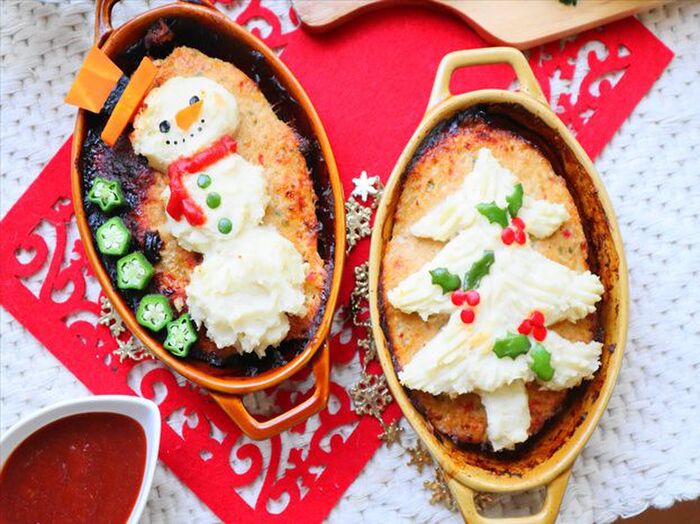 クリスマス☆マッシュポテトミートローフ