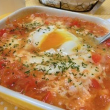 レンジで簡単美味しい♪ チーズ入りシャクシュカ