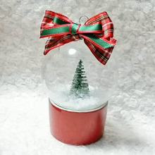 ココット皿&オーナメントをスノードームに