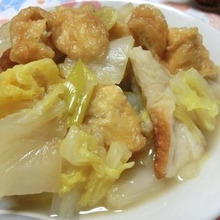 水不使用☆ 全部入れて20分♪ 白菜とちくわと油揚げのうま煮