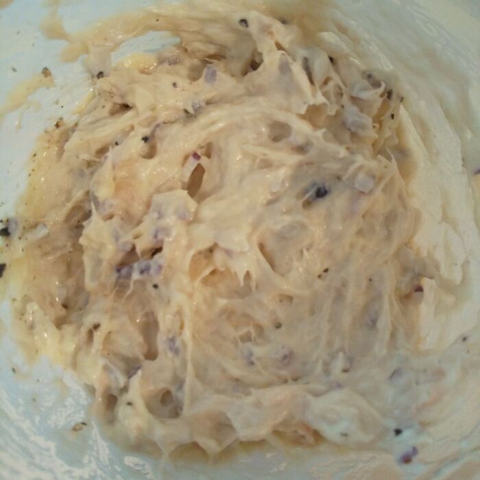 Bの材料でクリームチーズの具を作ります。