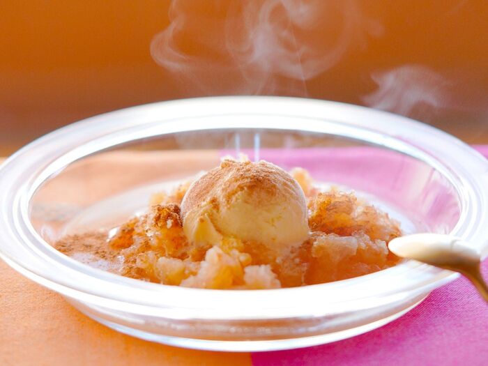 ひやあつ。ホットりんごアイスクリーム