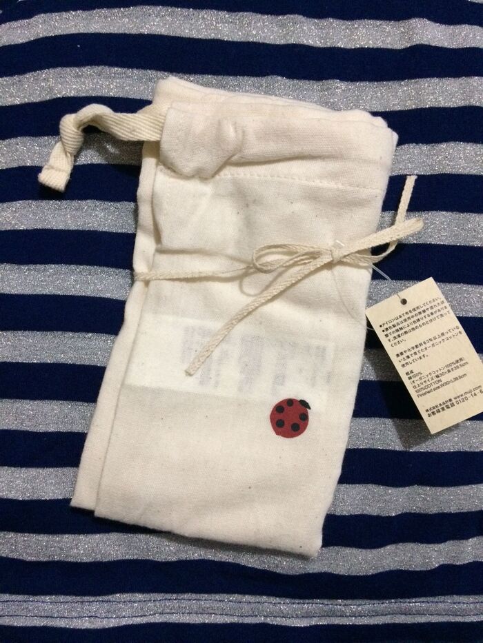 無印良品「綿巾着袋 」一目惚れ!言葉と一緒に贈ります<数量限定>