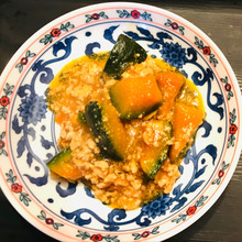 かぼちゃと鶏ひき肉のとろみ仕立て