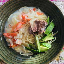 さば缶のクリームパスタ