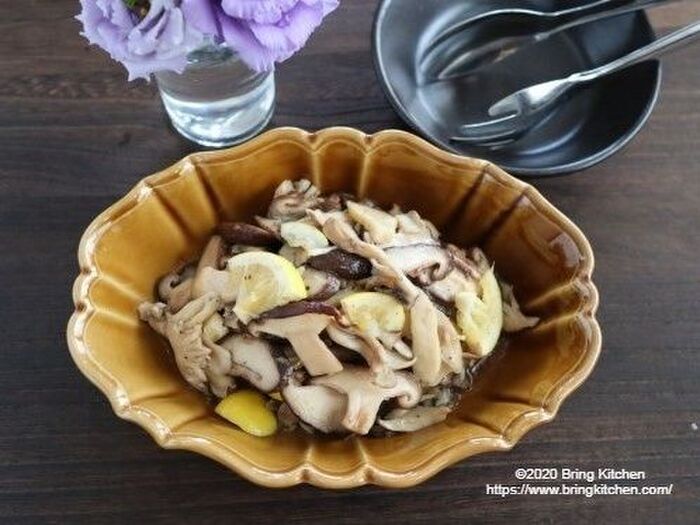 レンジ調理初心者が作る★レンジdeきのこのマリネ