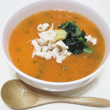 人参のすりおろし、あんかけ中華粥°˖✧