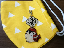 鬼滅の刃▲善逸くんのマスクにあうマスクチャーム▲チュン太郎(うこぎ)