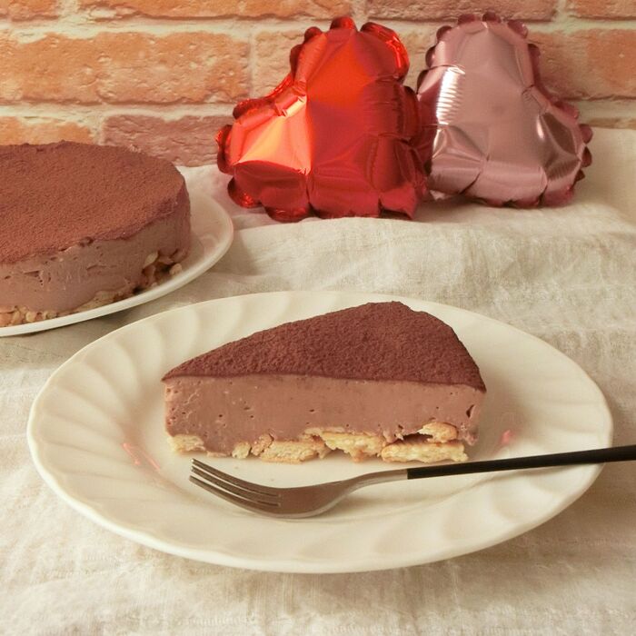 電子レンジ★チョコのレアチーズケーキ