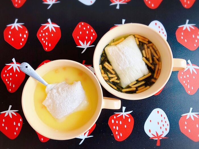 お餅を焼いて入れるだけ♡