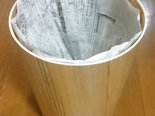 ゴミ箱のゴミ袋は新聞紙の袋で節約☆