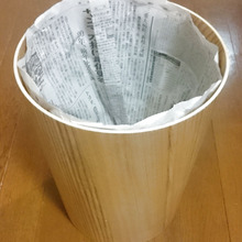 ゴミ箱のゴミ袋は新聞紙の袋で節約☆