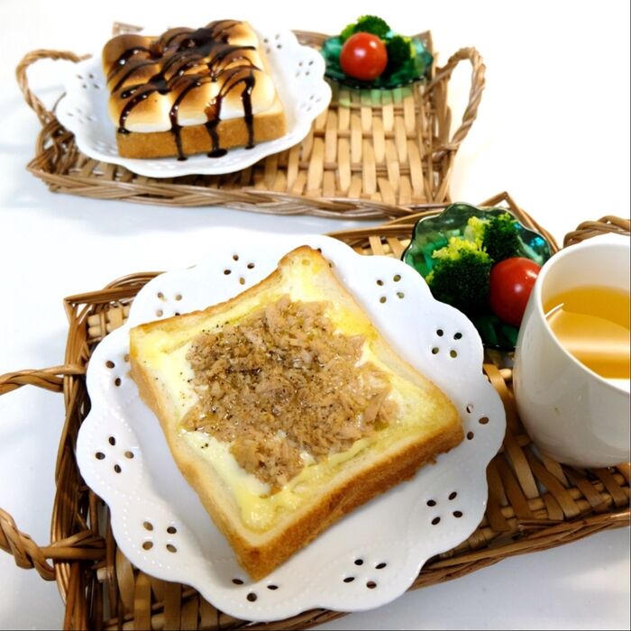 オリーブオイルがポイントのお手軽トースト!