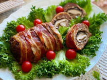 しいたけ丸ごと!ポルペットーネ(イタリア風ミートローフ)