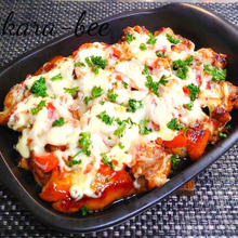 濃厚めっちゃウマ♪オイスター照り焼きチキンとトマトのマヨチーズ焼き