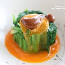 卵とろ~り♡にらと卵黄のごまだれ