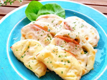 【超簡単】れんこんのハムチーズ焼き♪