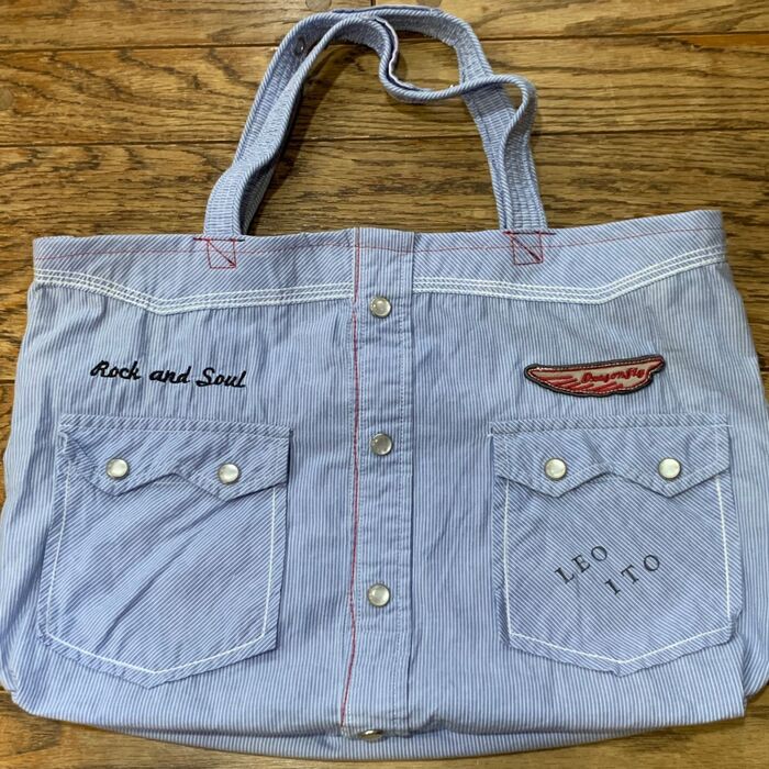 シャツのリメイク☆子供用手提げカバン