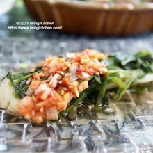 魚グリルでお手軽♡鱈とにらのホイル蒸し