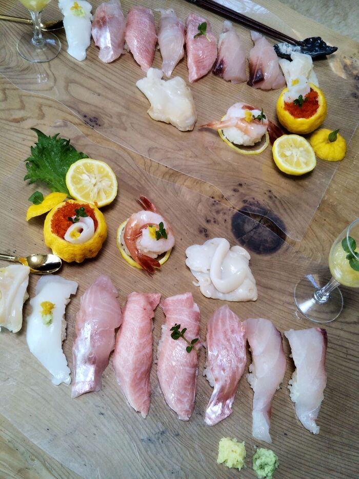 ⑥握り寿司を作り、おうち寿司の出来上がり♡