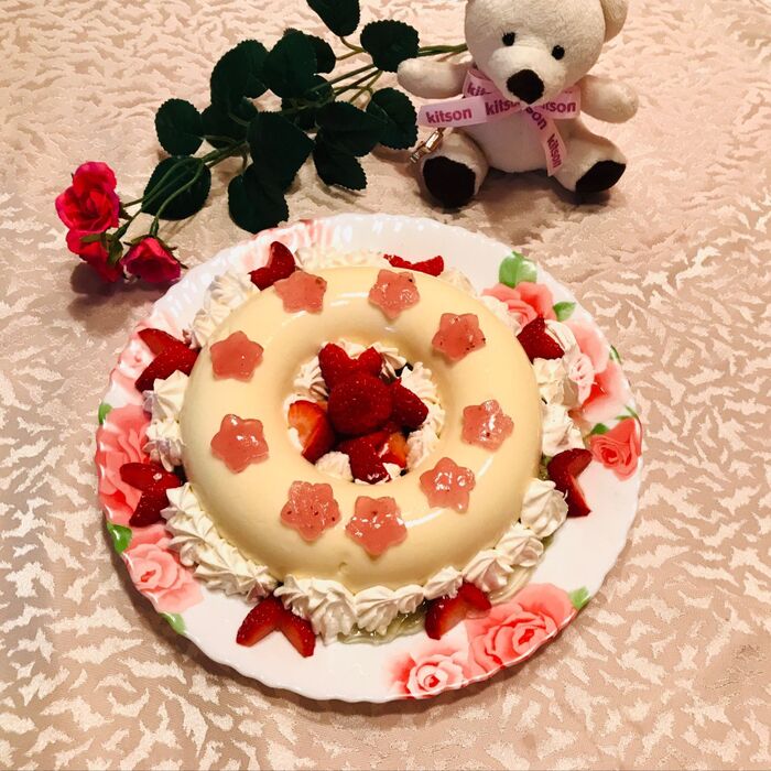 エンゼル型クリームチーズケーキ