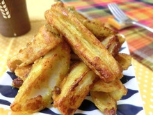 シャクシャク香ばしい☆ れんこんのカレー唐揚げ焼き