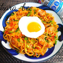 おつまみ炭水化物♪ウマい!オイマヨ鶏キムチ焼きそば