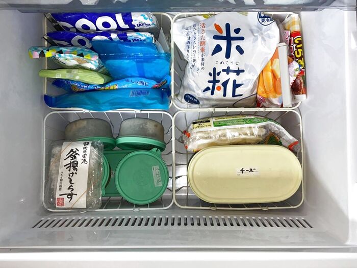 冷凍庫内も分類収納
