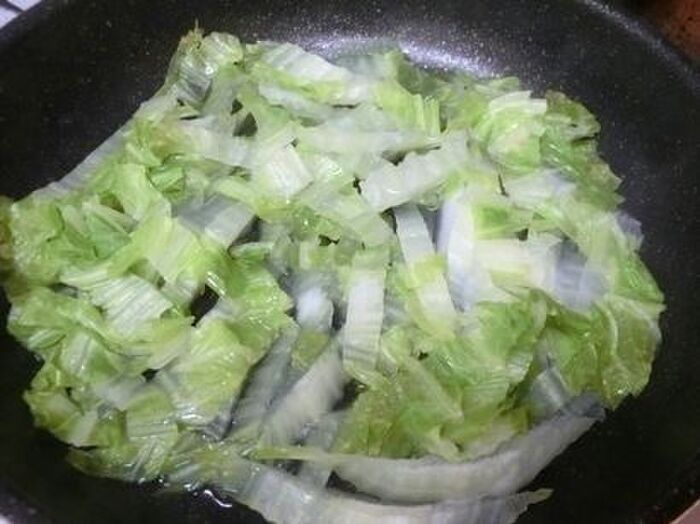 1.白菜を煮る