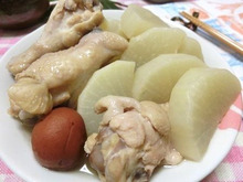 しみウマ♪ 手羽元と大根の梅オイ煮