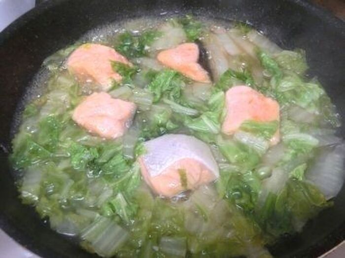 5.豆乳を入れて温める