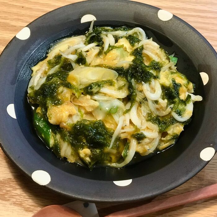 簡単!白魚と乾海苔の卵とじ