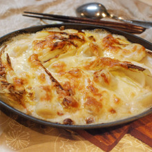 ☆ホタテ貝柱と白菜の豆乳味噌グラタン☆