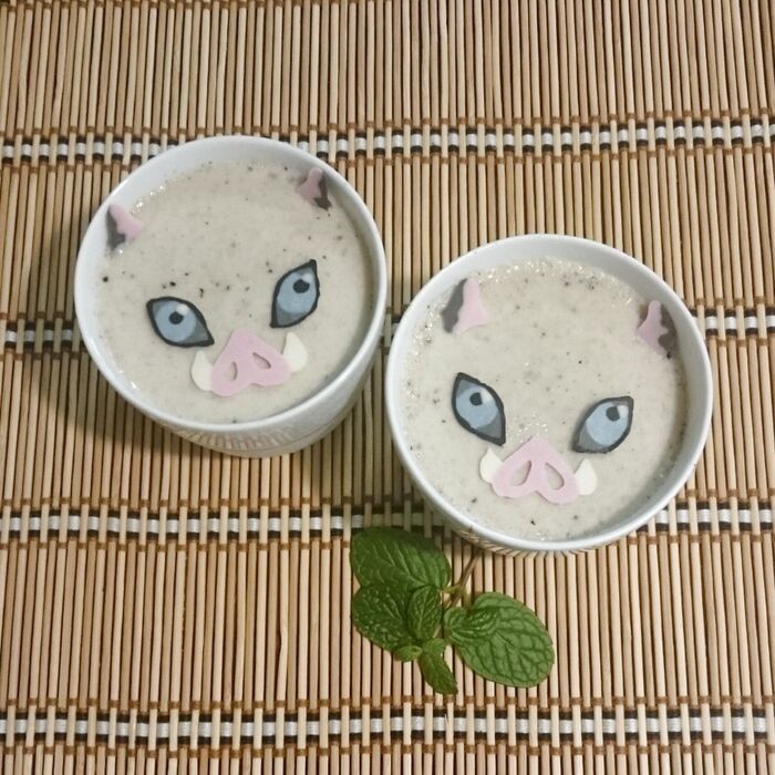 伊之助のゴマ豆乳プリン☆鬼滅の刃スイーツ